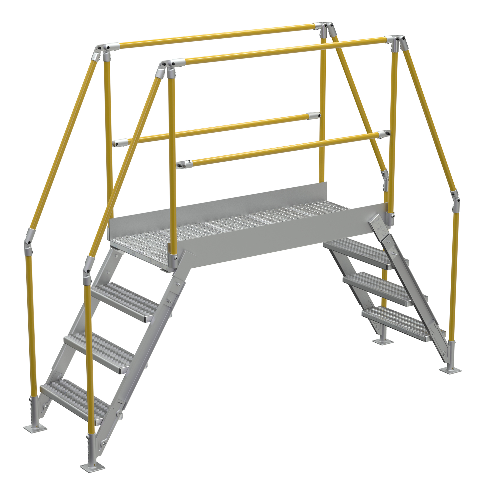 Vestil Aluminum Crossover Ladder - 4 Steps, 44in. Top Step, 500-Lb. Capacity, Model# COL-AL-4-36-44